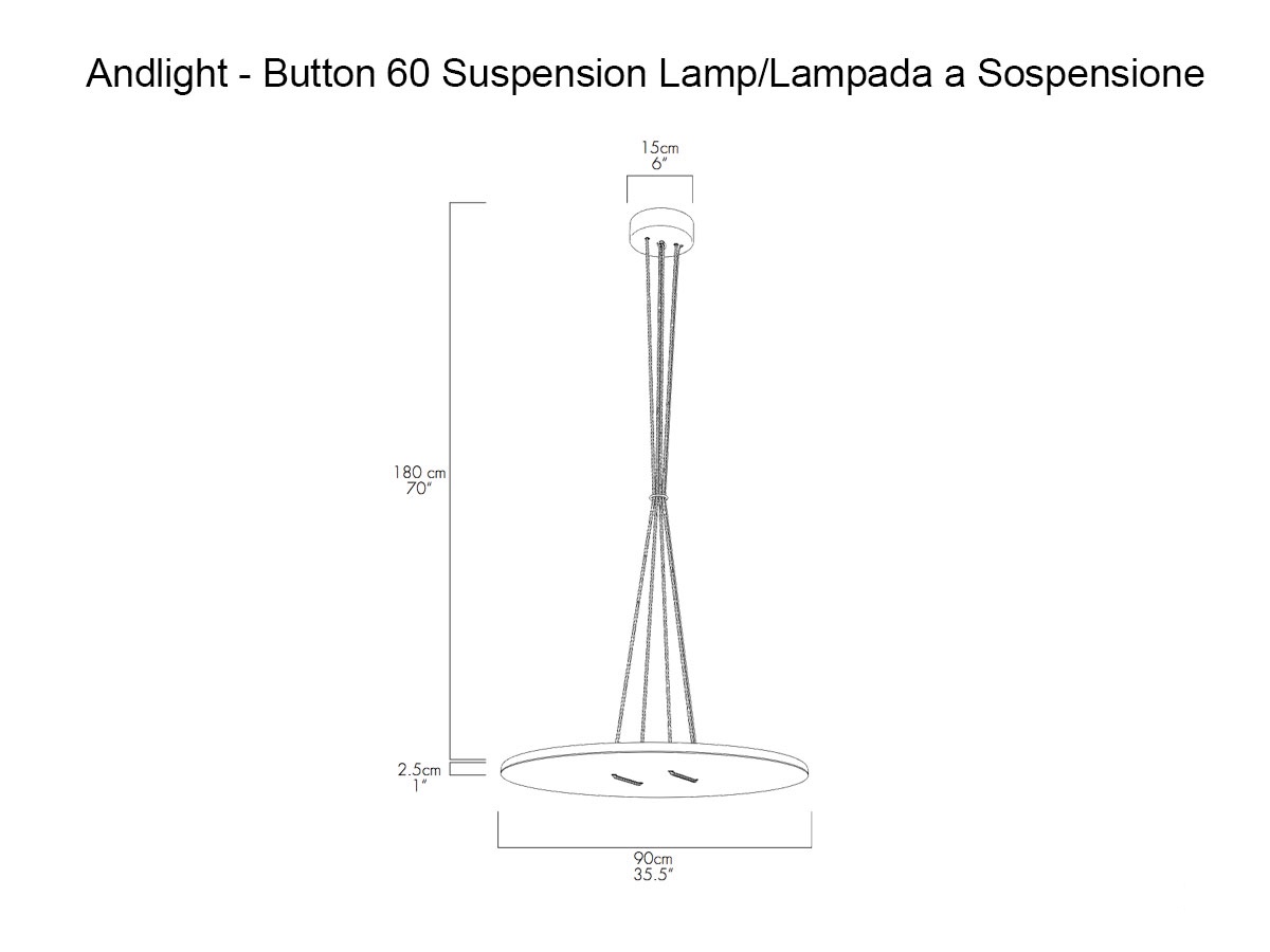 A-N-D Button 60 Suspension Lamp