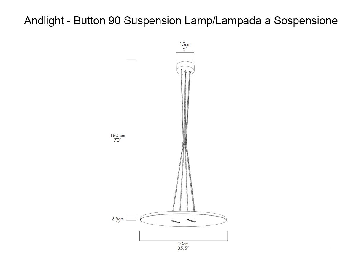 A-N-D Button 90 Suspension Lamp