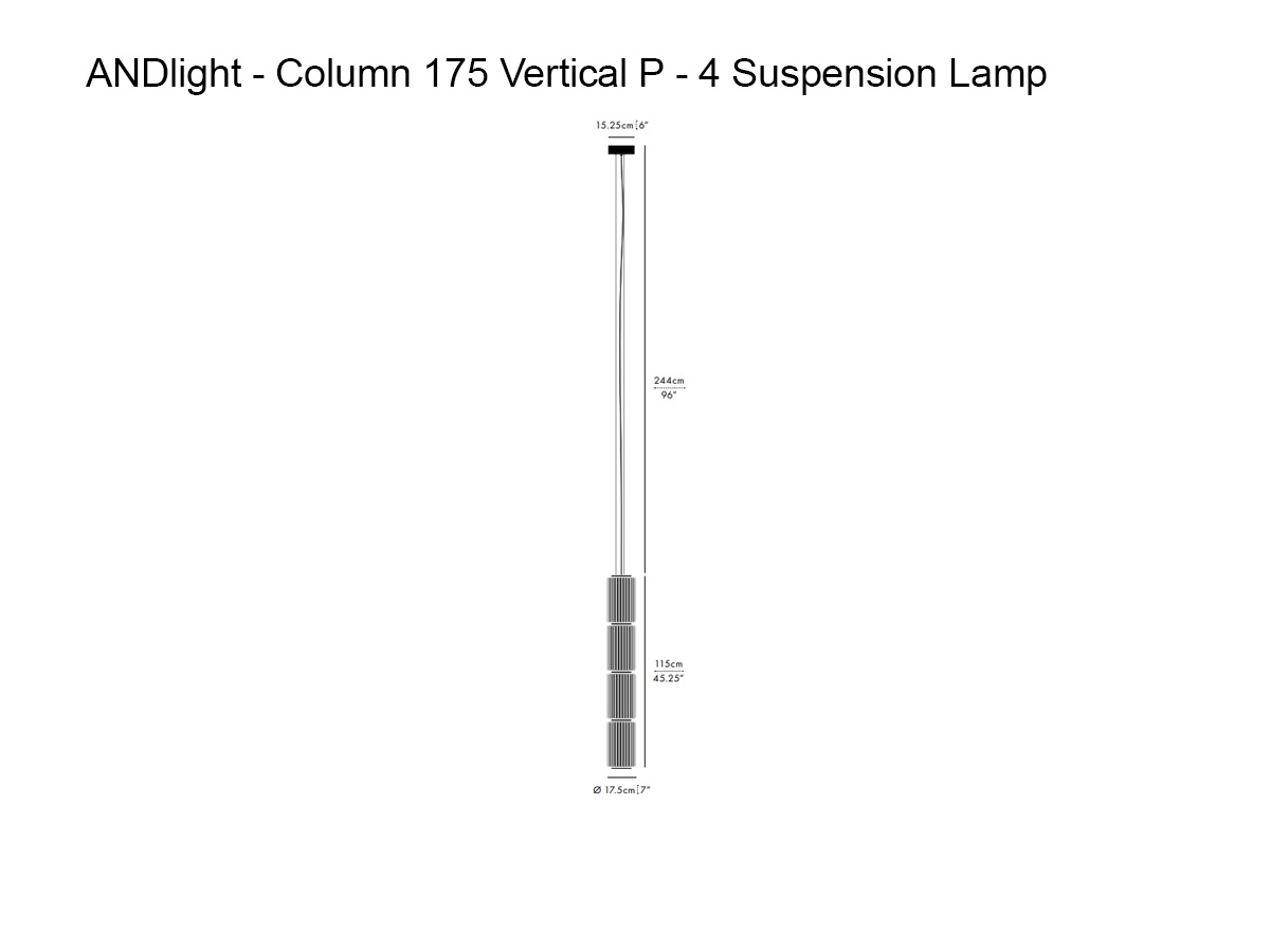 A-N-D Column 175 Vertical P 4 Suspension Lamp