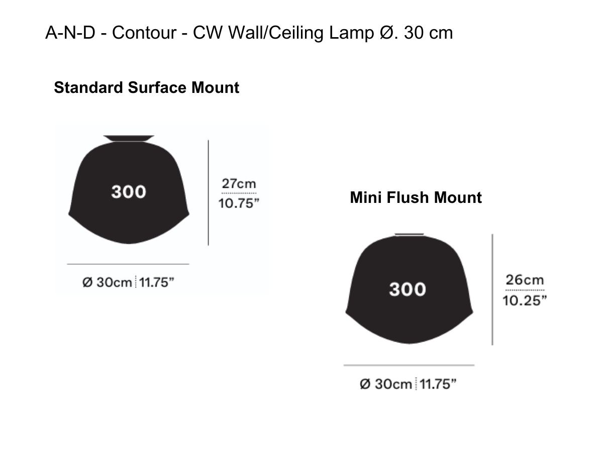 A-N-D Contour Cw Wall Ceiling Lamp O 30 Cm