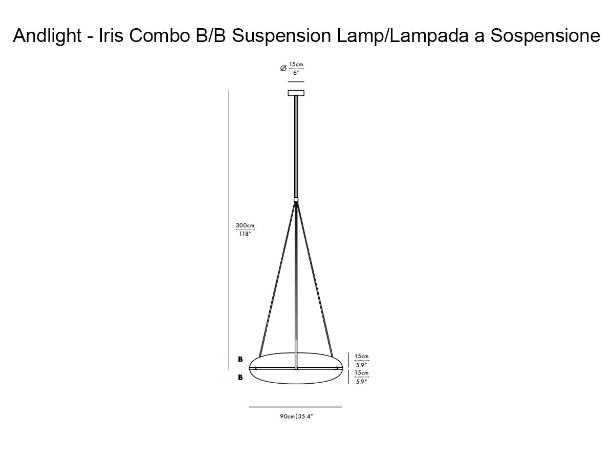 A-N-D Iris Combo Bb Suspension Lamp