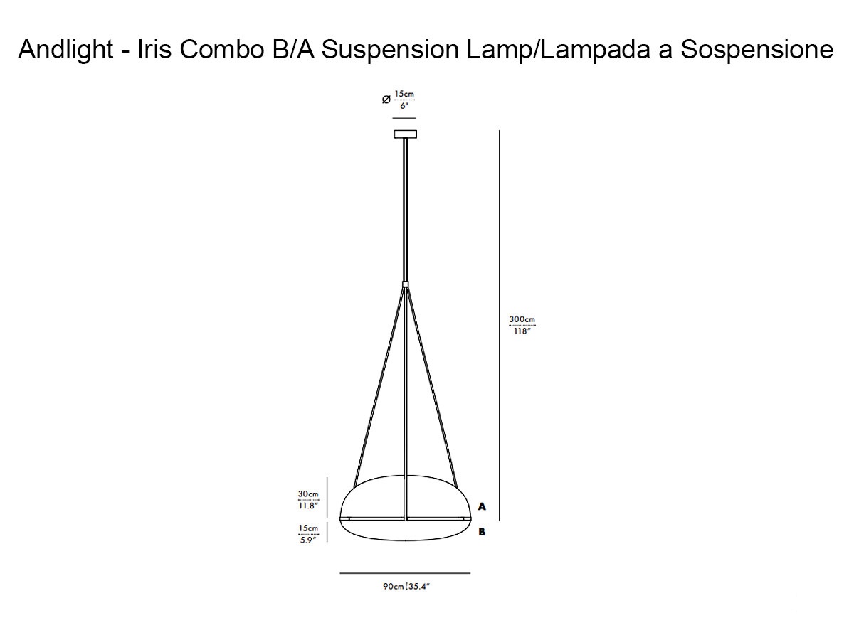 A-N-D Iris Combo Ba Suspension Lamp