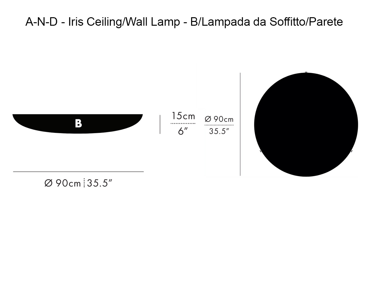 A-N-D Iris Ceiling Wall Lamp B