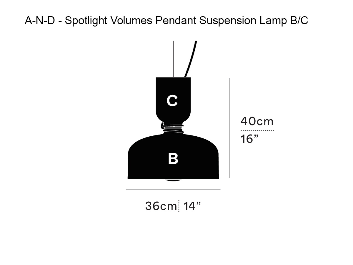 A-N-D Spotlight Volumes Pendant Suspension Lamp Bc