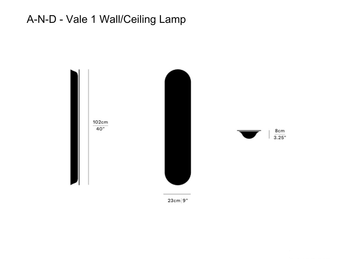 A-N-D Vale 1 Wall Ceiling Lamp Horizontal