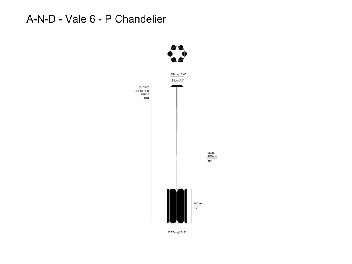 A-N-D Vale 6 P Chandelier