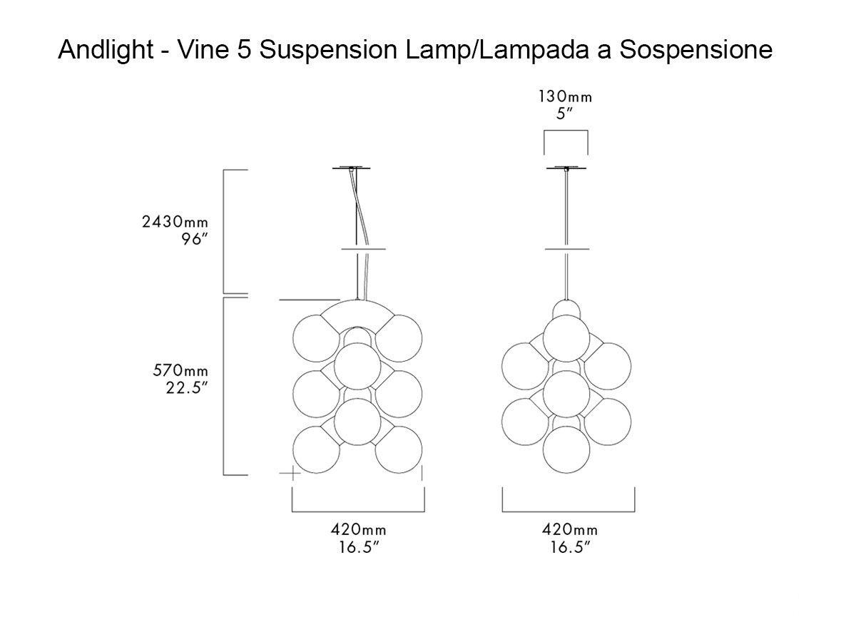 A-N-D Vine 5 Suspension Lamp