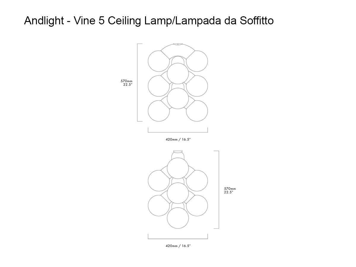 A-N-D Vine 5 Ceiling Lamp