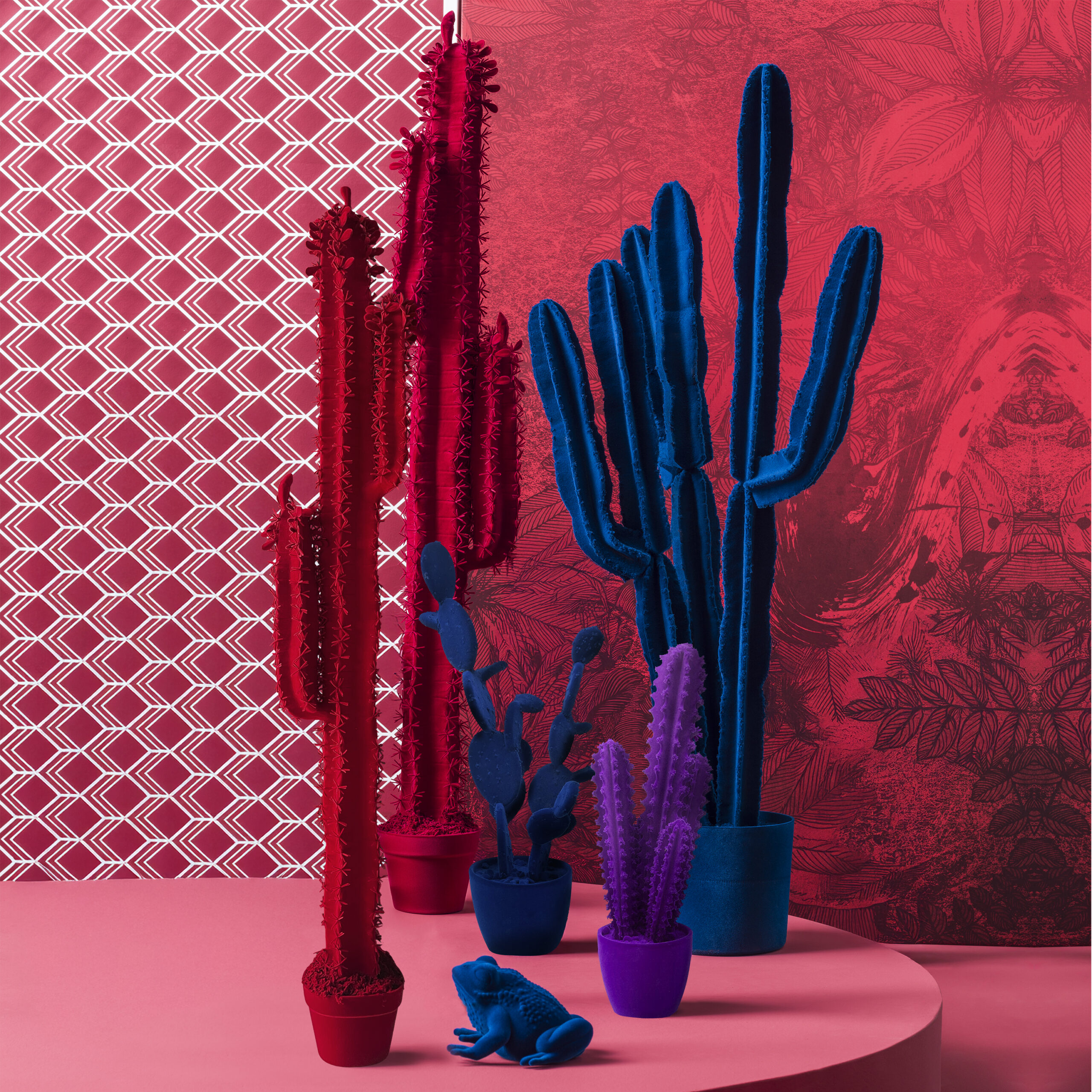 Скульптура Adriani e Rossi Prickly Cactus Velvet, декоративная