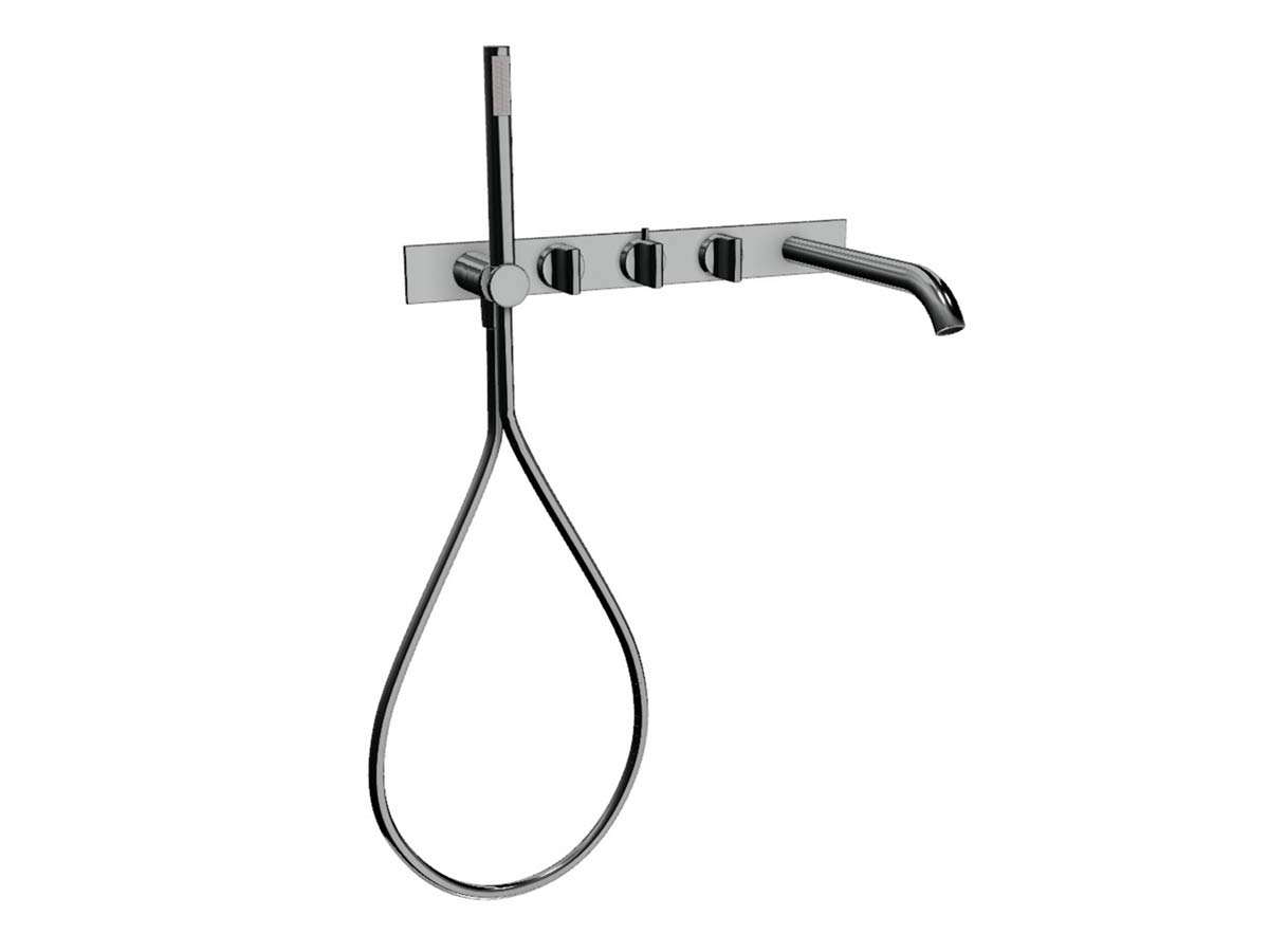 Смеситель для ванны Agape Square ERUB1117, ручной душ