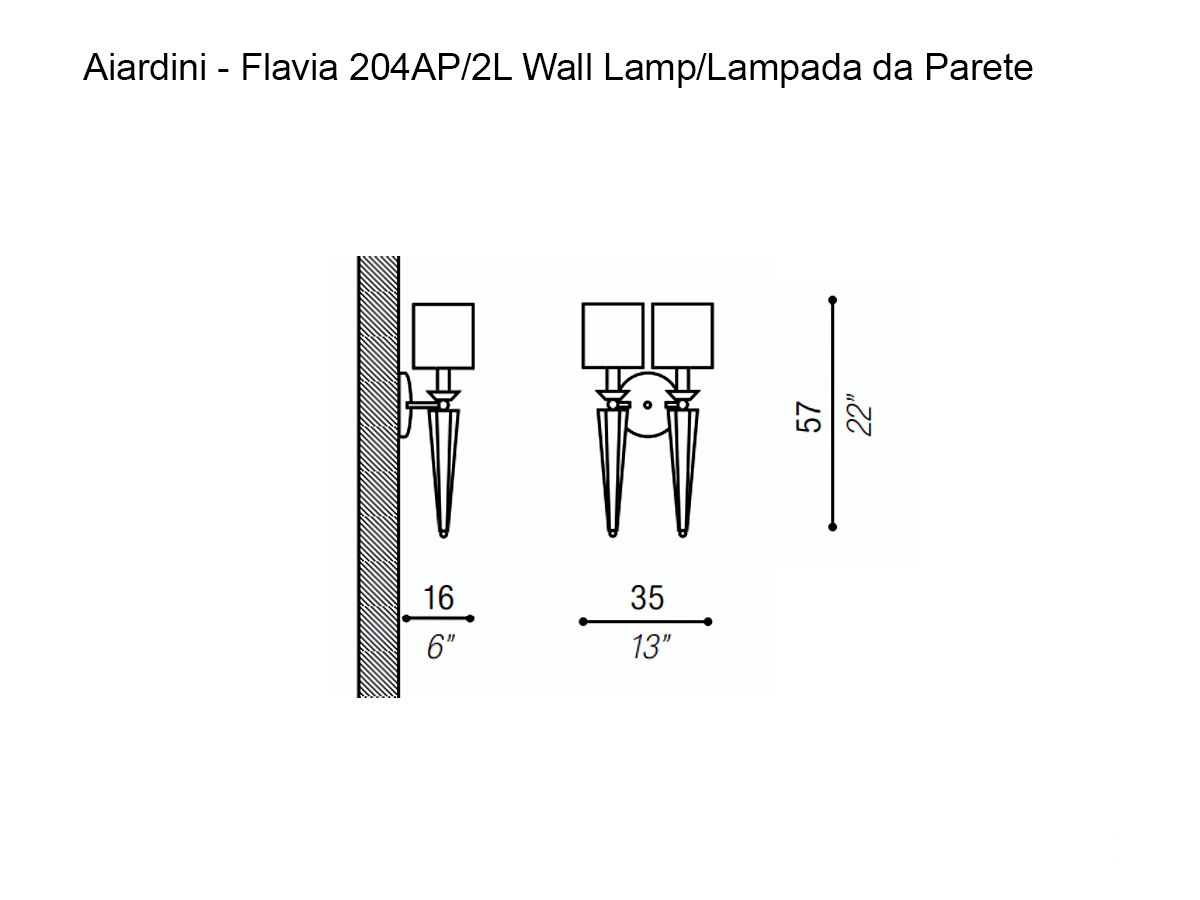 Бра Aiardini Flavia 204/AP/2L