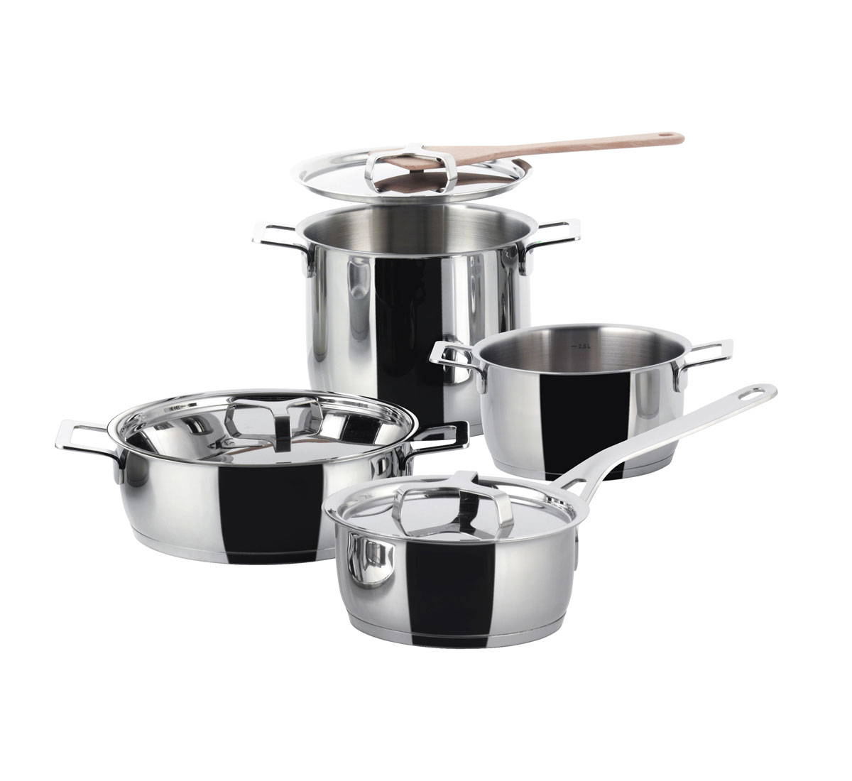 Кастрюля Alessi Pots & Pans, набор 7 шт