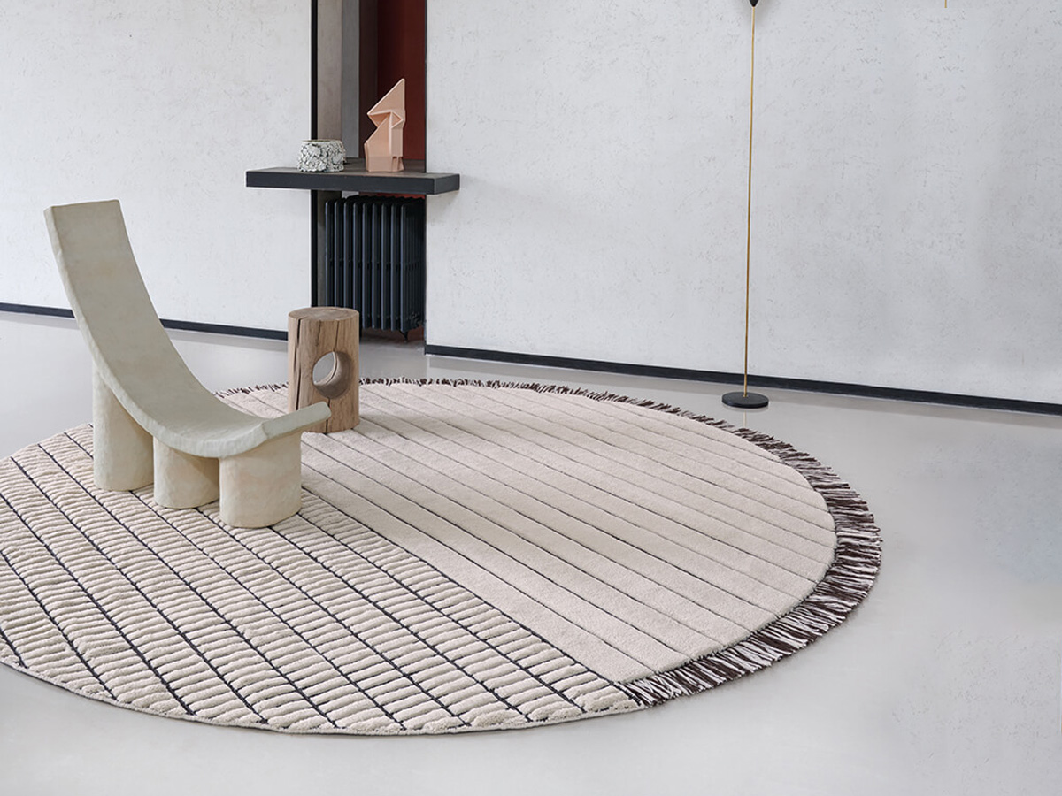 Amini Rd Grid Berber Round Rug
