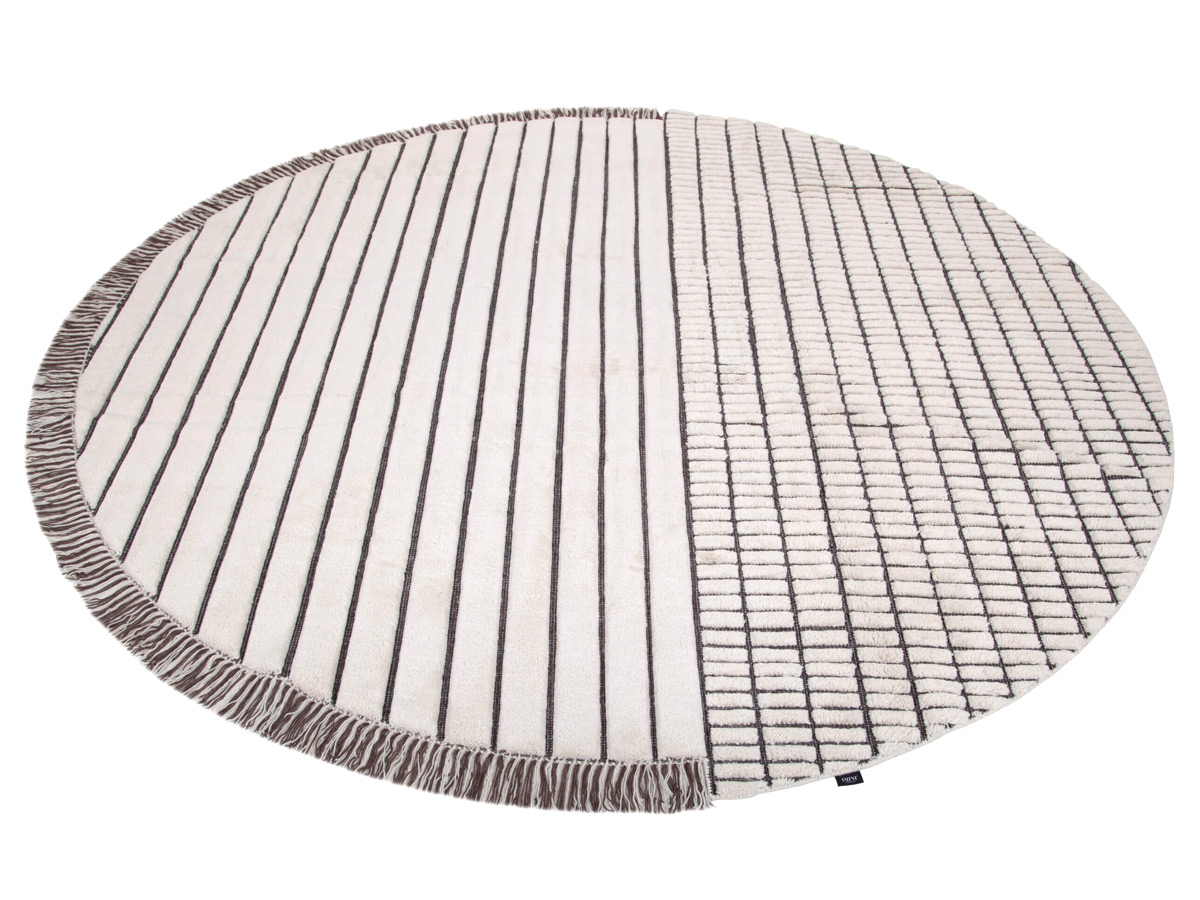 Amini Rd Grid Berber Round Rug