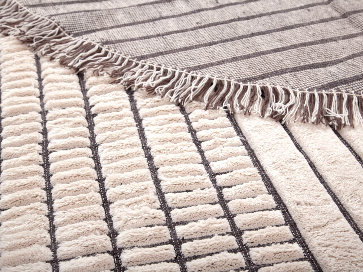 Amini Rd Grid Berber Round Rug