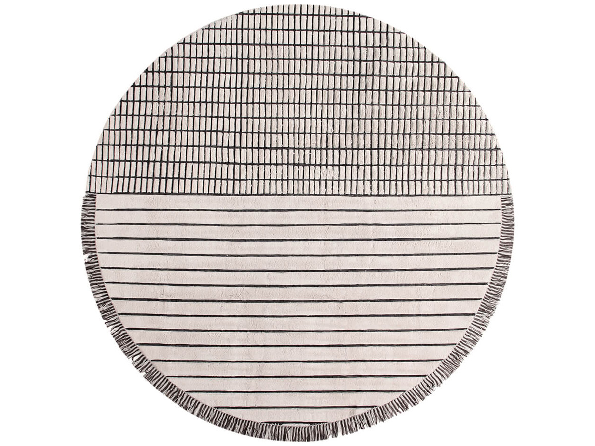 Amini Rd Grid Berber Round Rug