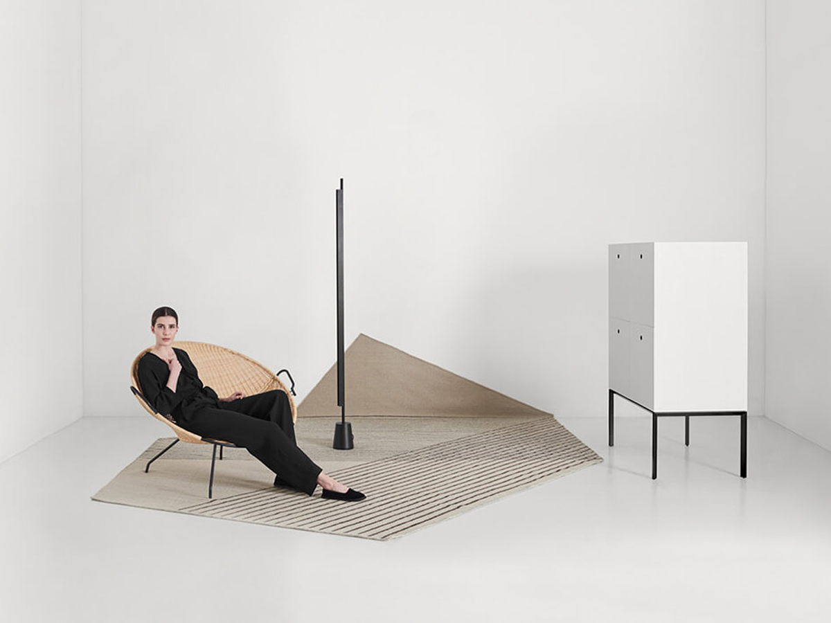 Amini Rd Grid Kilim Rug