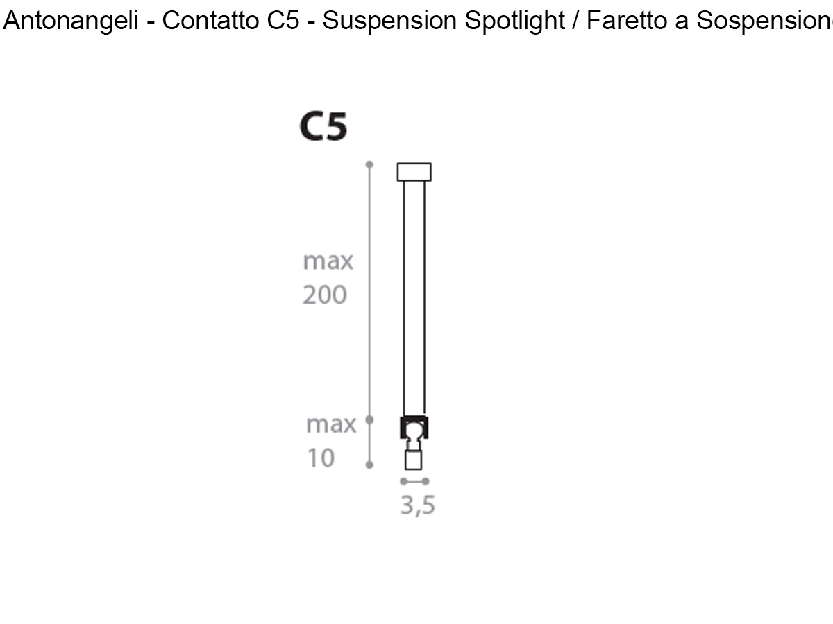 Спот Antonangeli Contatto C5, подвесной