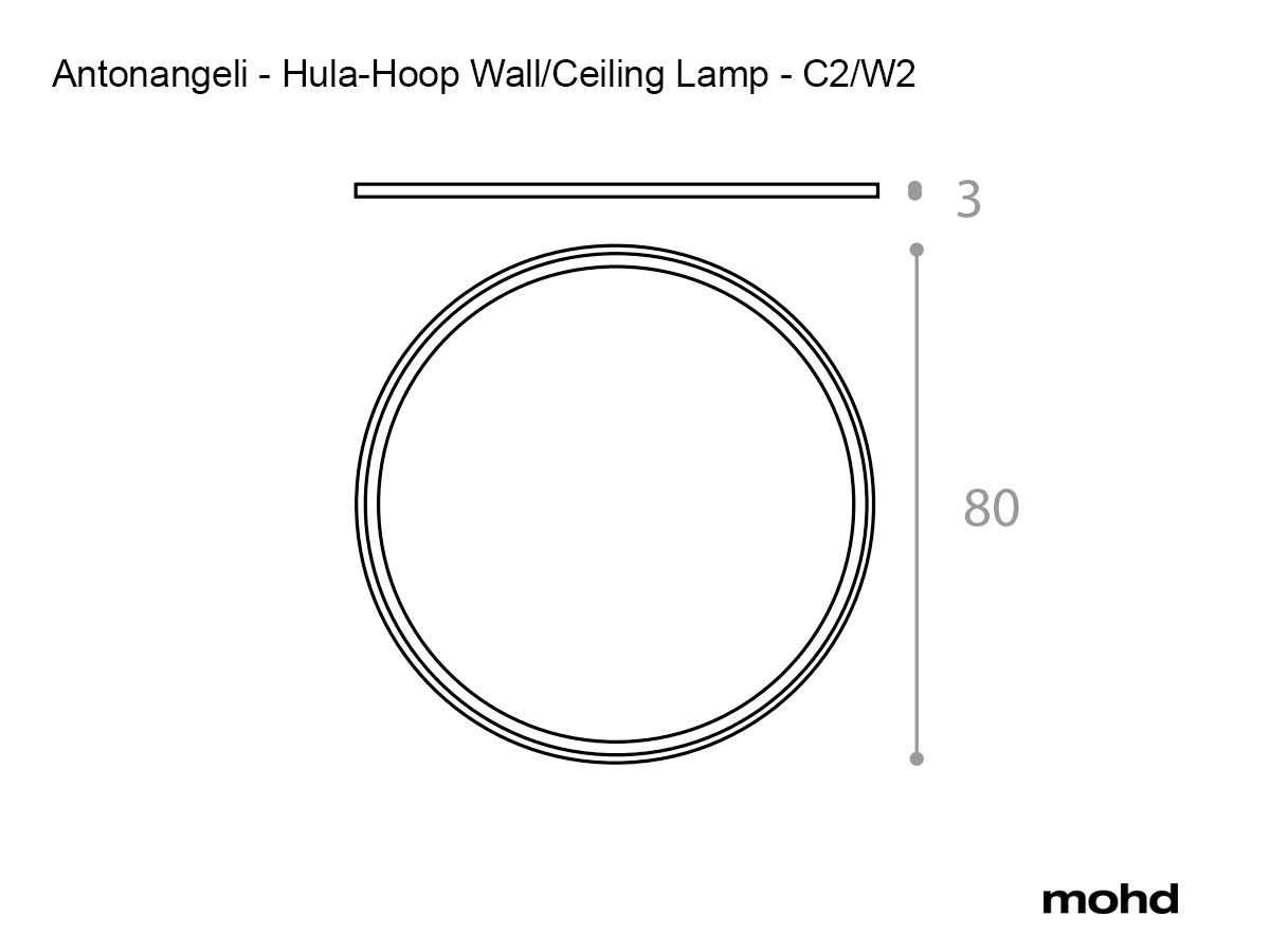 Настенно-потолочный светильник Antonangeli Hula-Hoop, C2/W2