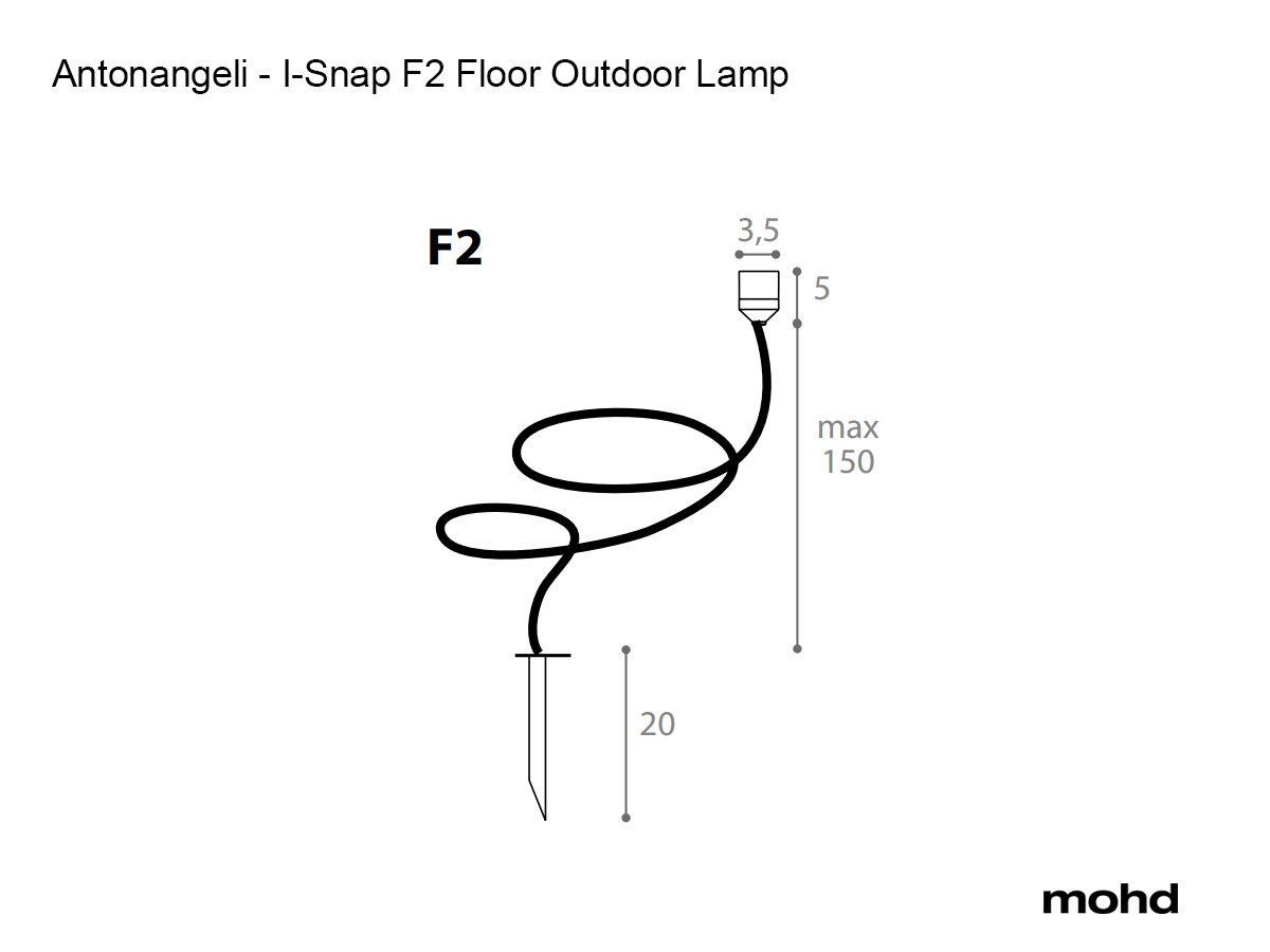 Уличный торшер Antonangeli I-Snap F2 Floor