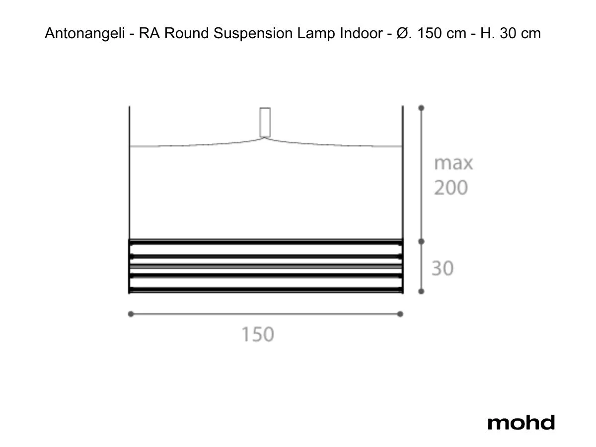 Antonangeli Ra Round Suspension Lamp