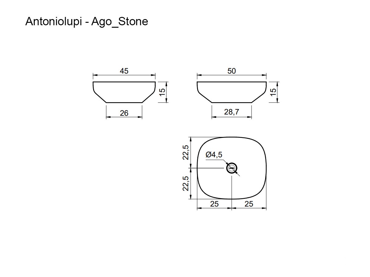 Antoniolupi Ago Stone Countertop Washbasin
