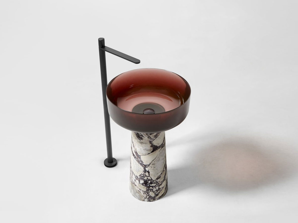 Antoniolupi Albume Freestanding Washbasin Melograno Calacatta Viola Marble