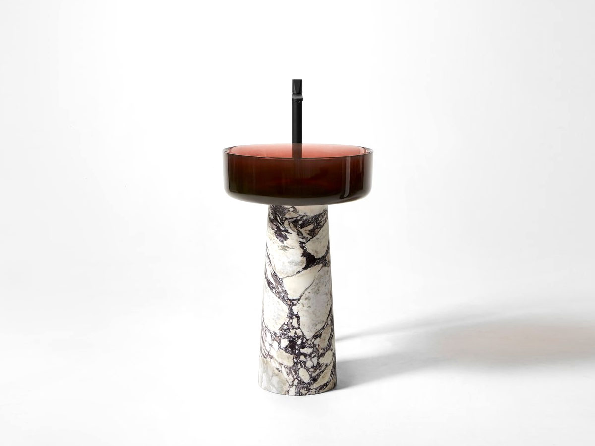 Antoniolupi Albume Freestanding Washbasin Melograno Calacatta Viola Marble