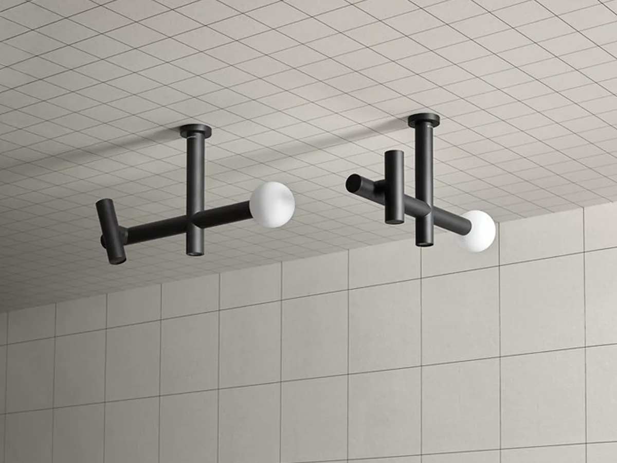 Antoniolupi Apollo4 Ceiling Mounted Showerhead With Lighting And 2 Jets Of Water