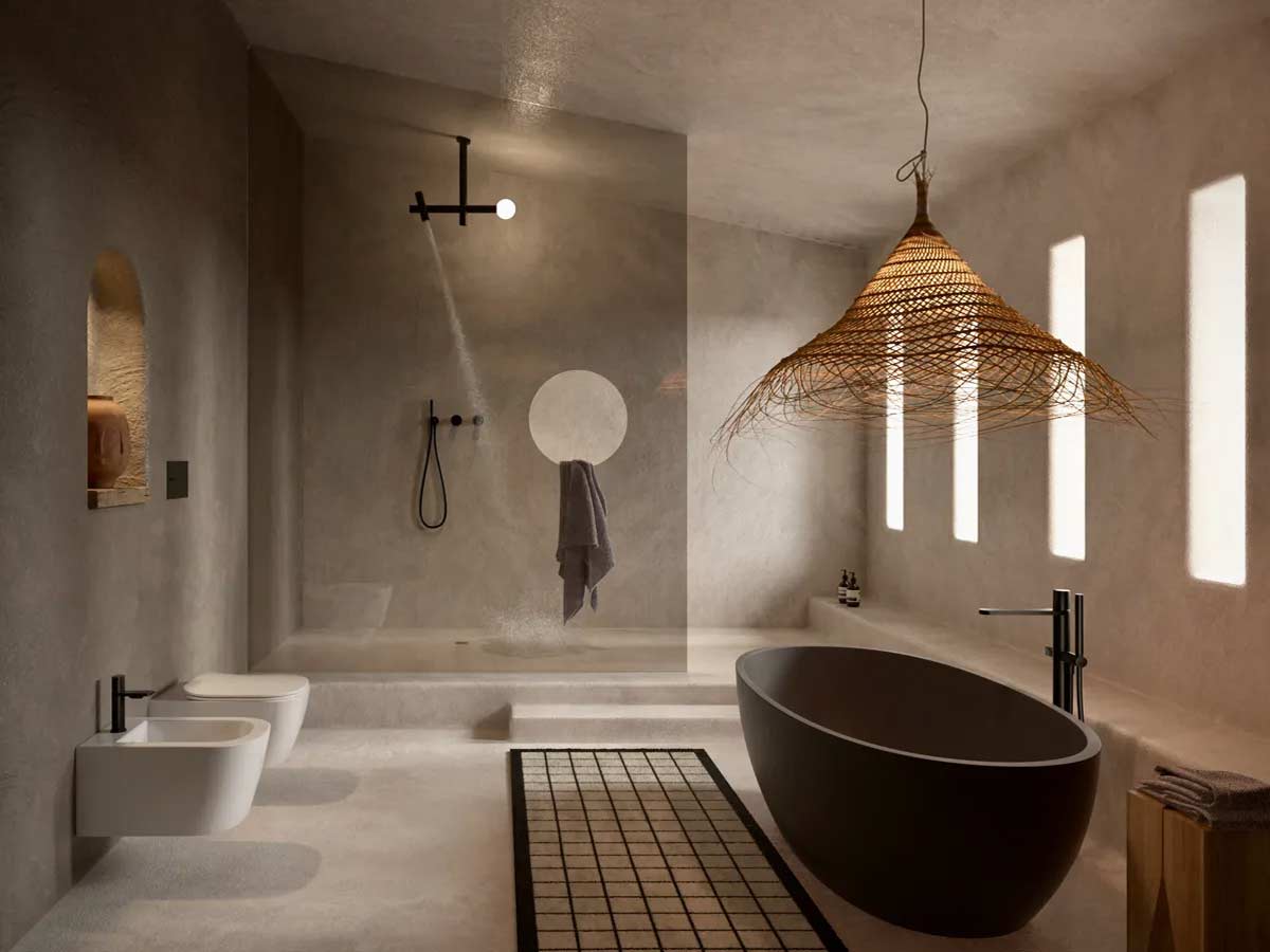 Antoniolupi Apollo4 Ceiling Mounted Showerhead With Lighting And 2 Jets Of Water