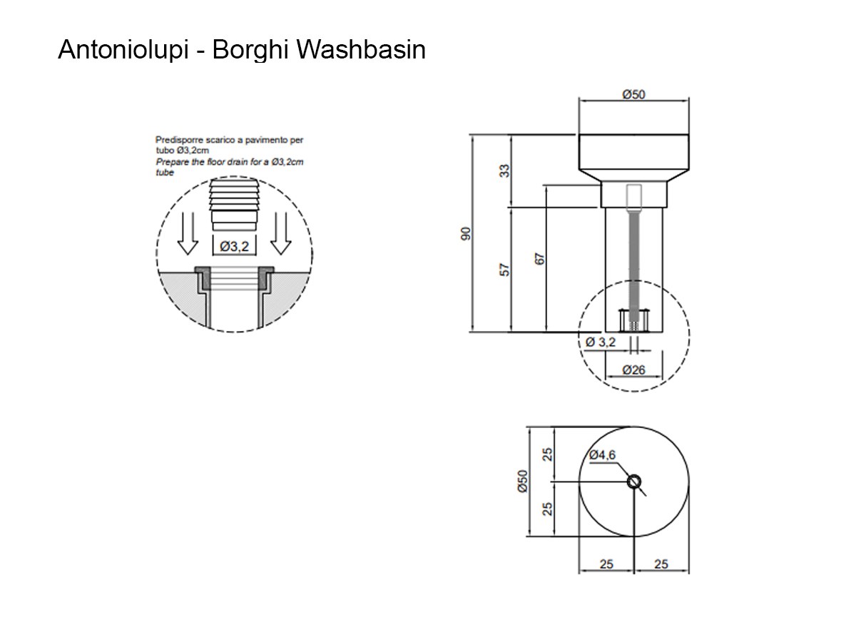 Antoniolupi Borghi Pedestal Washbasin