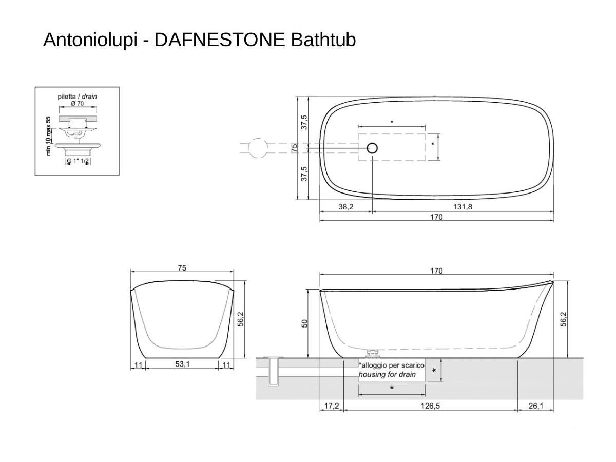 Antoniolupi Dafnestone Bathtub