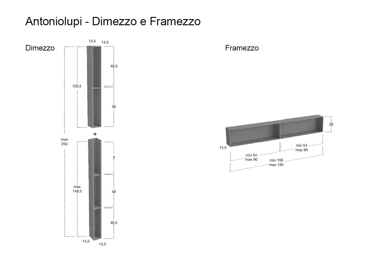 Antoniolupi Dimezzo And Framezzo Open Cabinet And Shelf