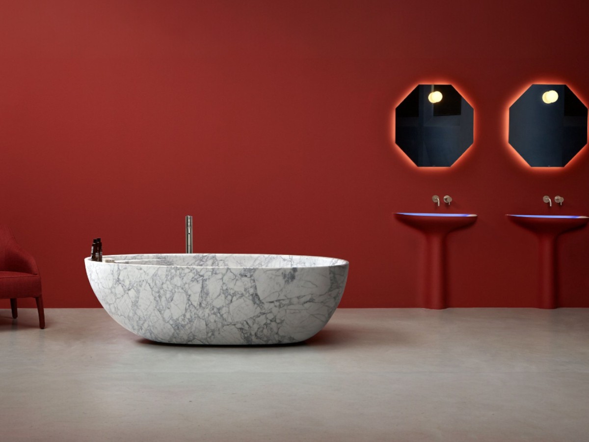 Antoniolupi Eclipse Bathtub Carrara Marble
