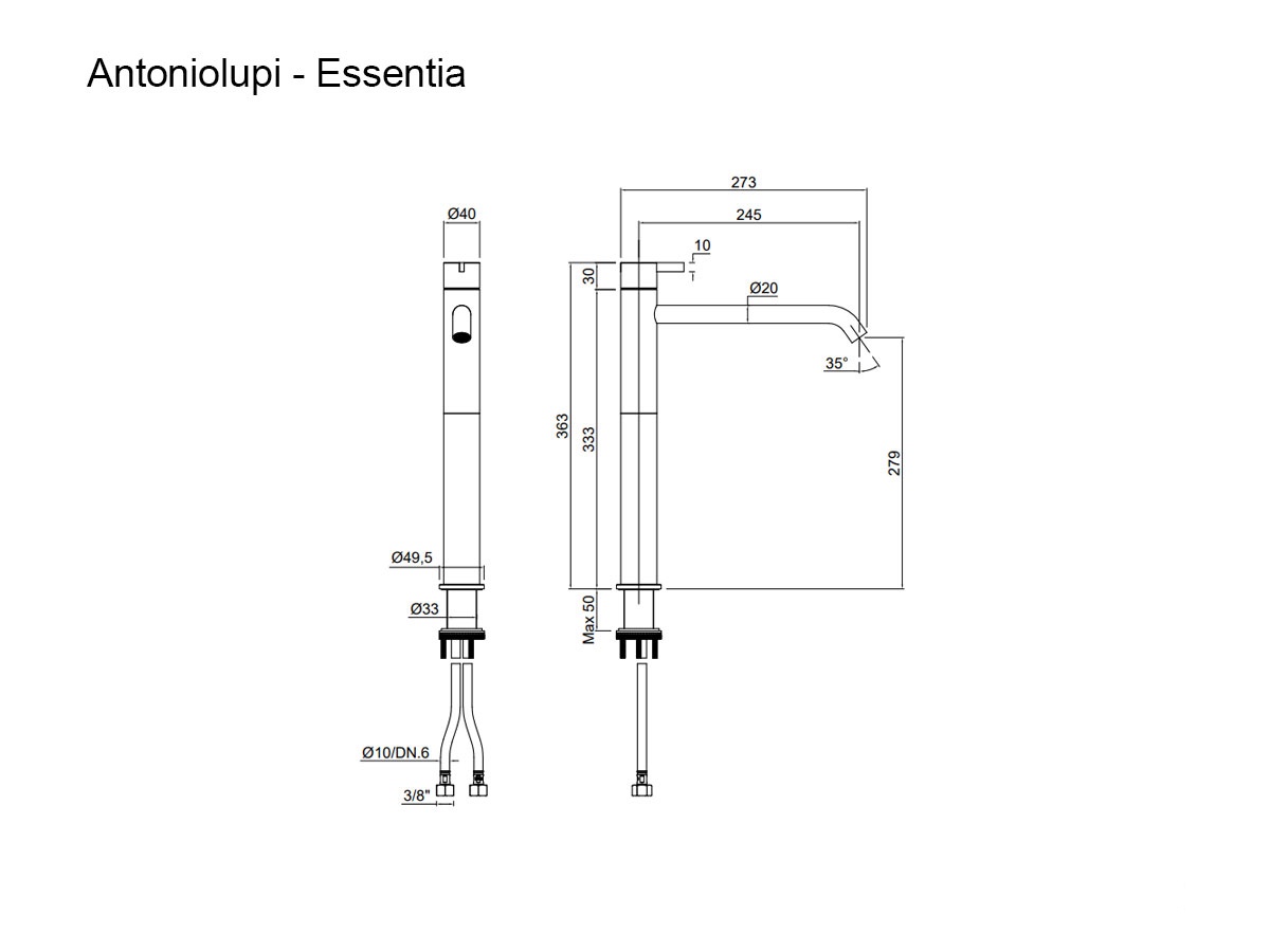 Antoniolupi Essentia Single Lever Basin Mixerhigh
