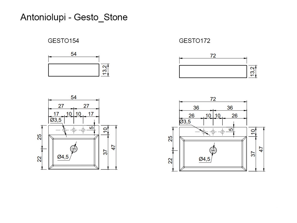 Antoniolupi Gesto Stone Washbasin