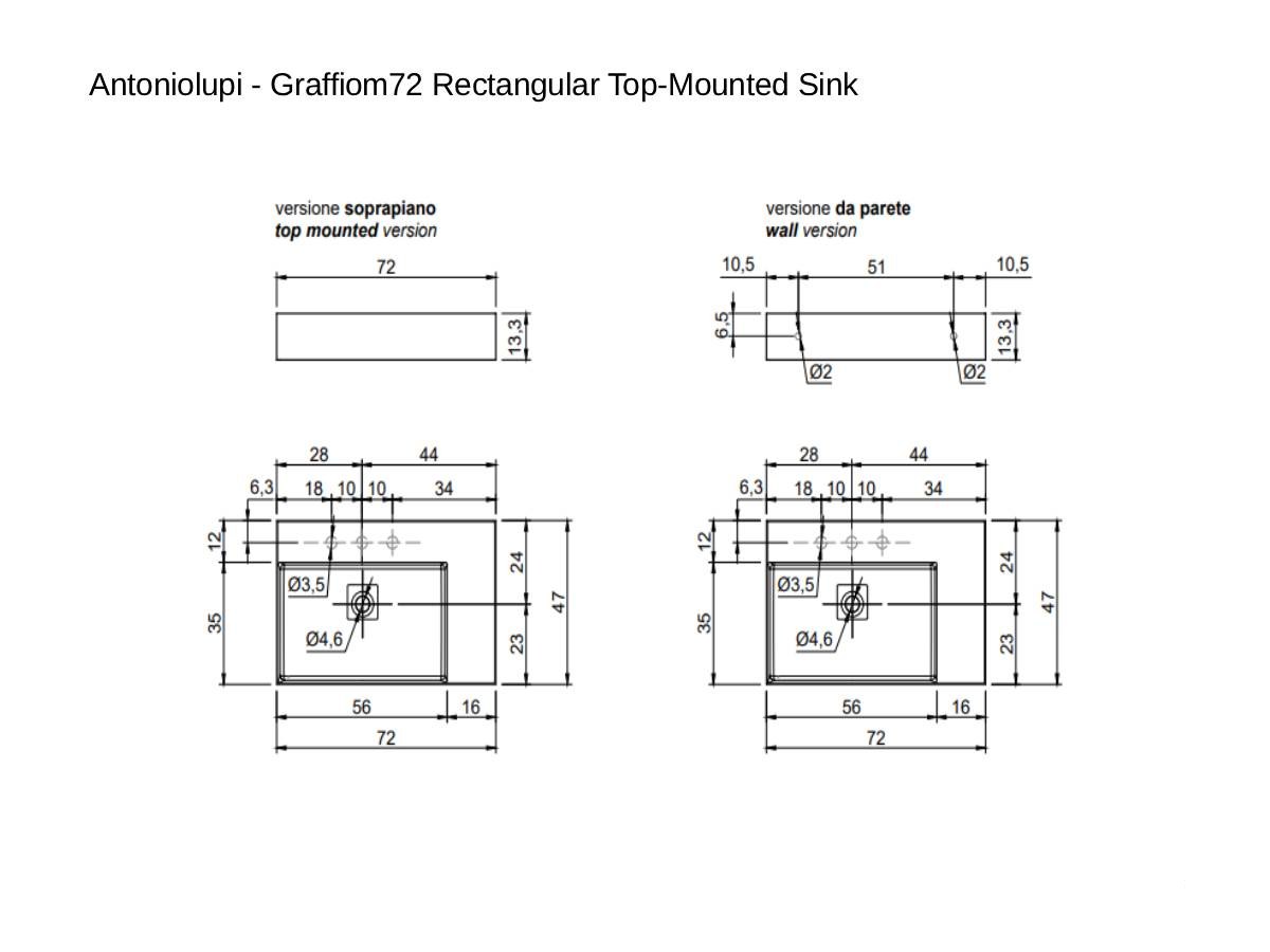Antoniolupi Graffio M72 Countertop Washbasin White