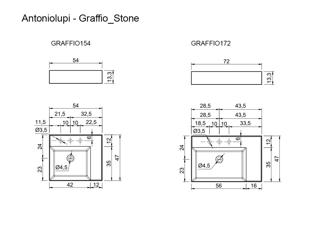 Antoniolupi Graffio Stone Washbasin