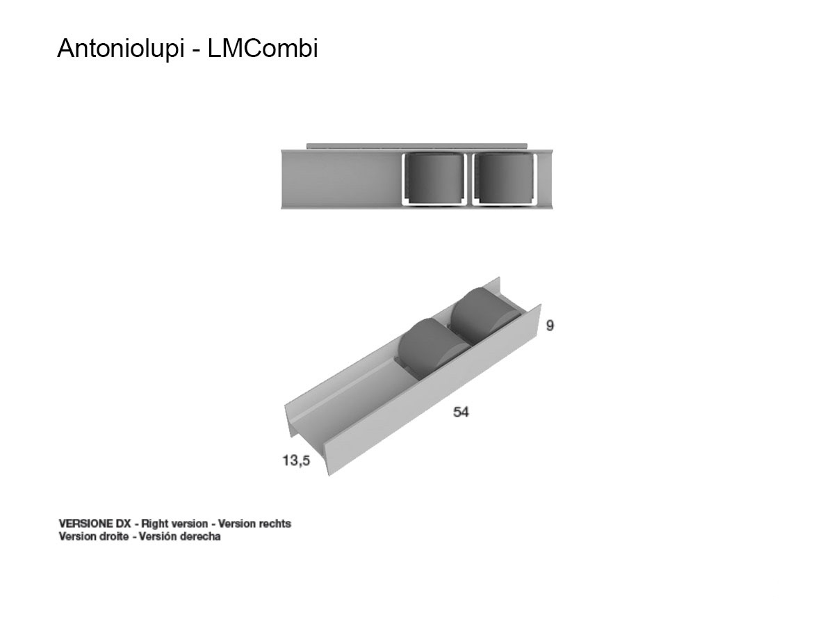 Полка Antoniolupi LMCOMBI, двойной рулон