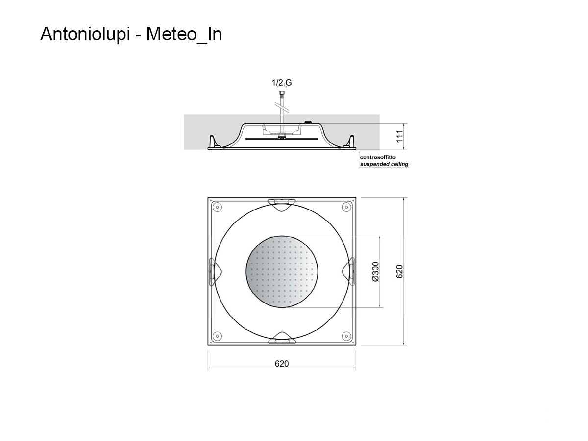 Antoniolupi Meteoin Ceiling Encased Showerghead