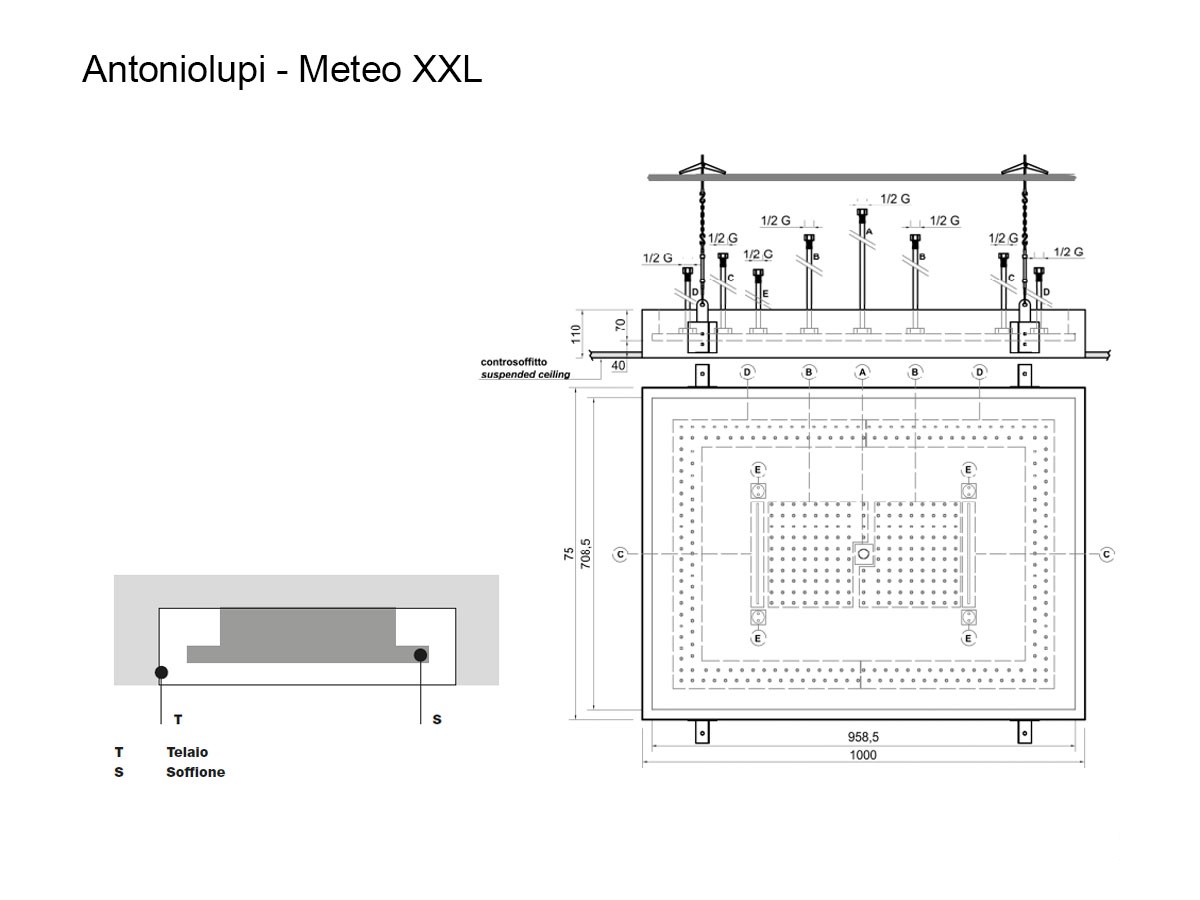 Antoniolupi Meteo Xxl Ceiling Encased Showerghead