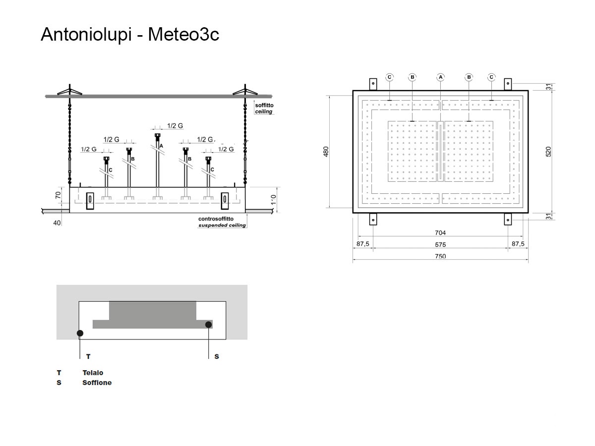 Antoniolupi Meteo3c Ceiling Encased Showerghead