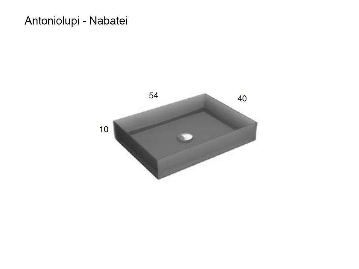 Antoniolupi Nabatei Rectangular Countertop Washbasin