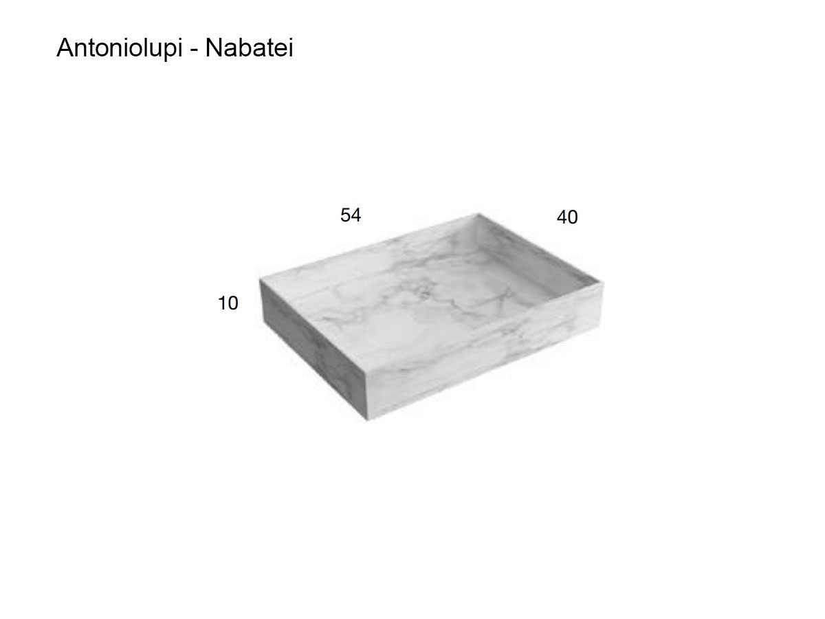 Antoniolupi Nabatei Rectangular Countertop Washbasin Marble