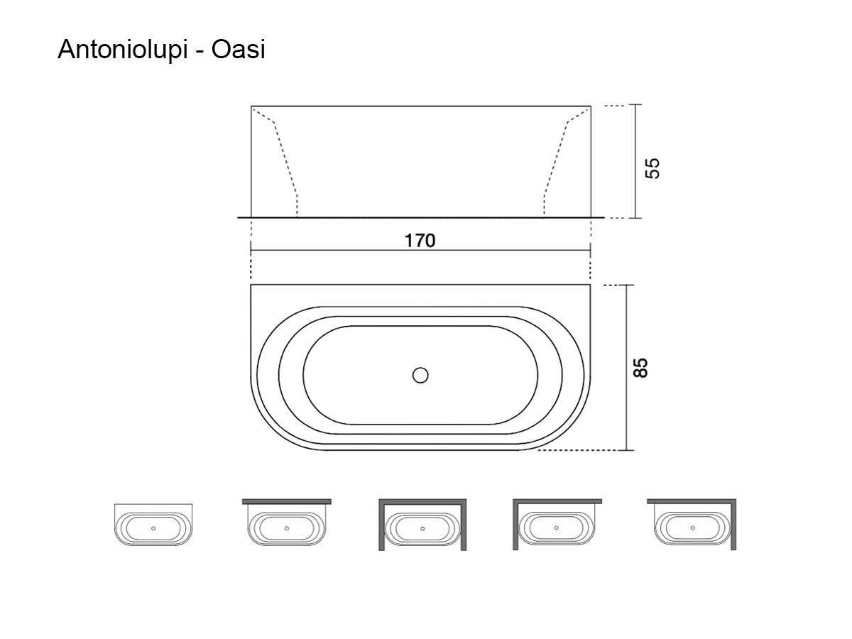 Antoniolupi Oasi 63 Bathtub