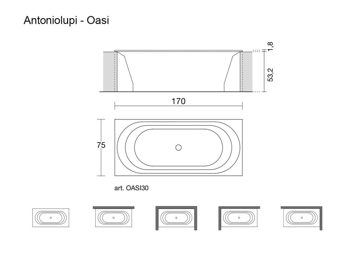 Antoniolupi Oasi Bathtub