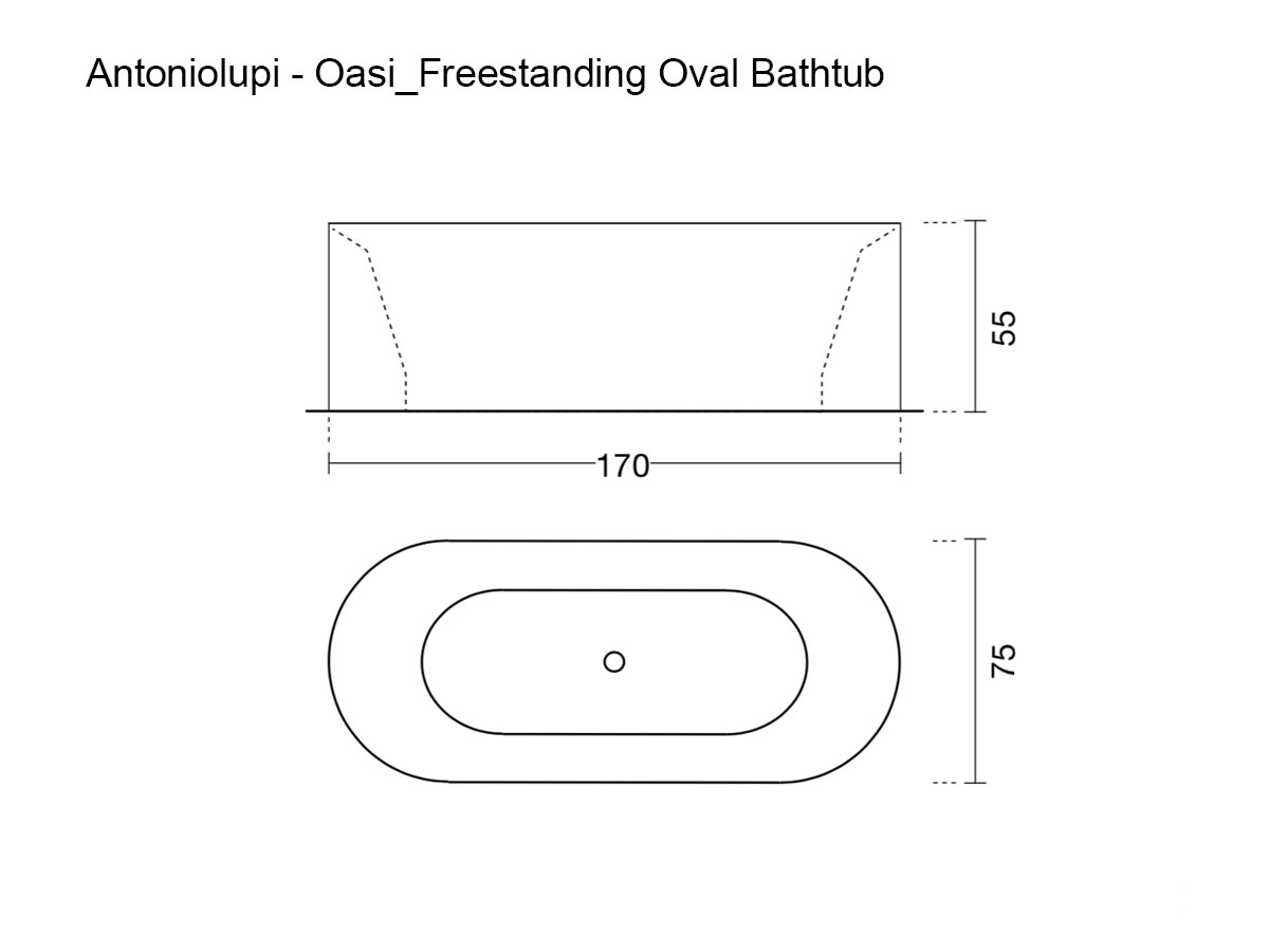 Antoniolupi Oasi Freestanding Oval Bathtub