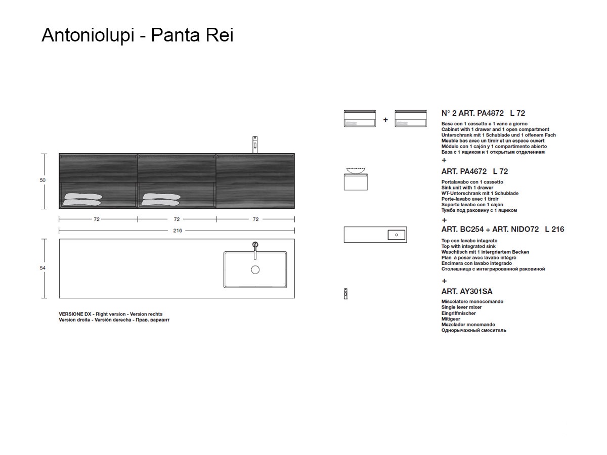 Antoniolupi Panta Rei Xl Bathroom Composition