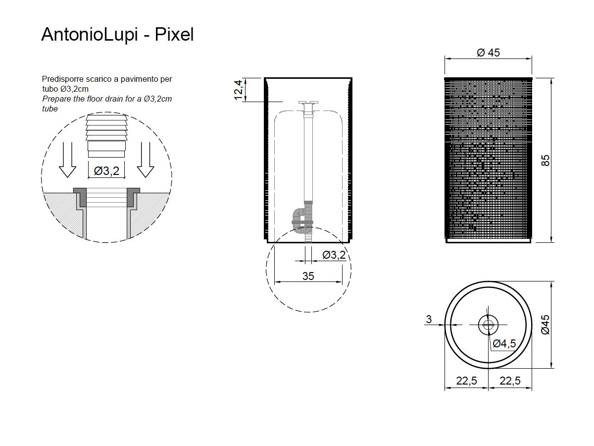 Antoniolupi Pixel Freestanding Sink