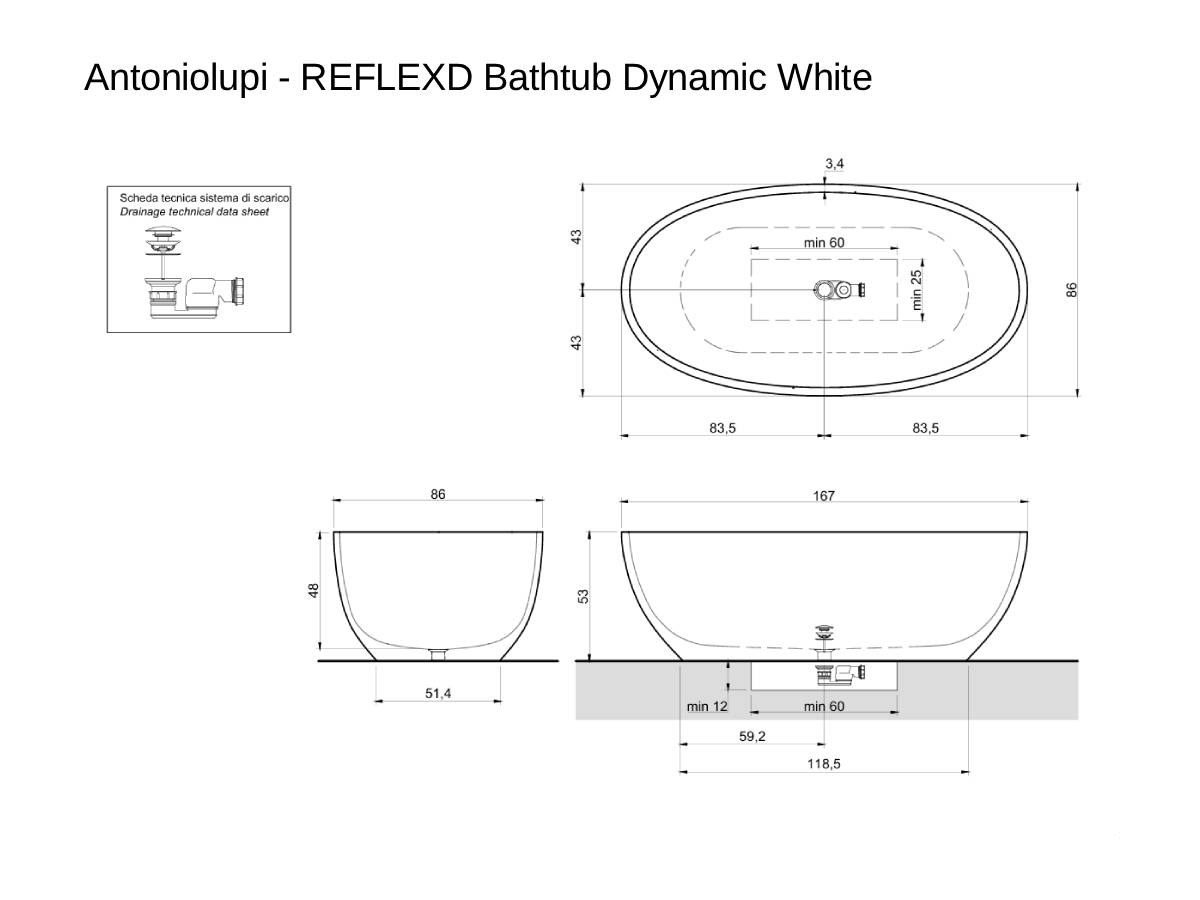 Antoniolupi Reflexd Bathtub Dynamic White